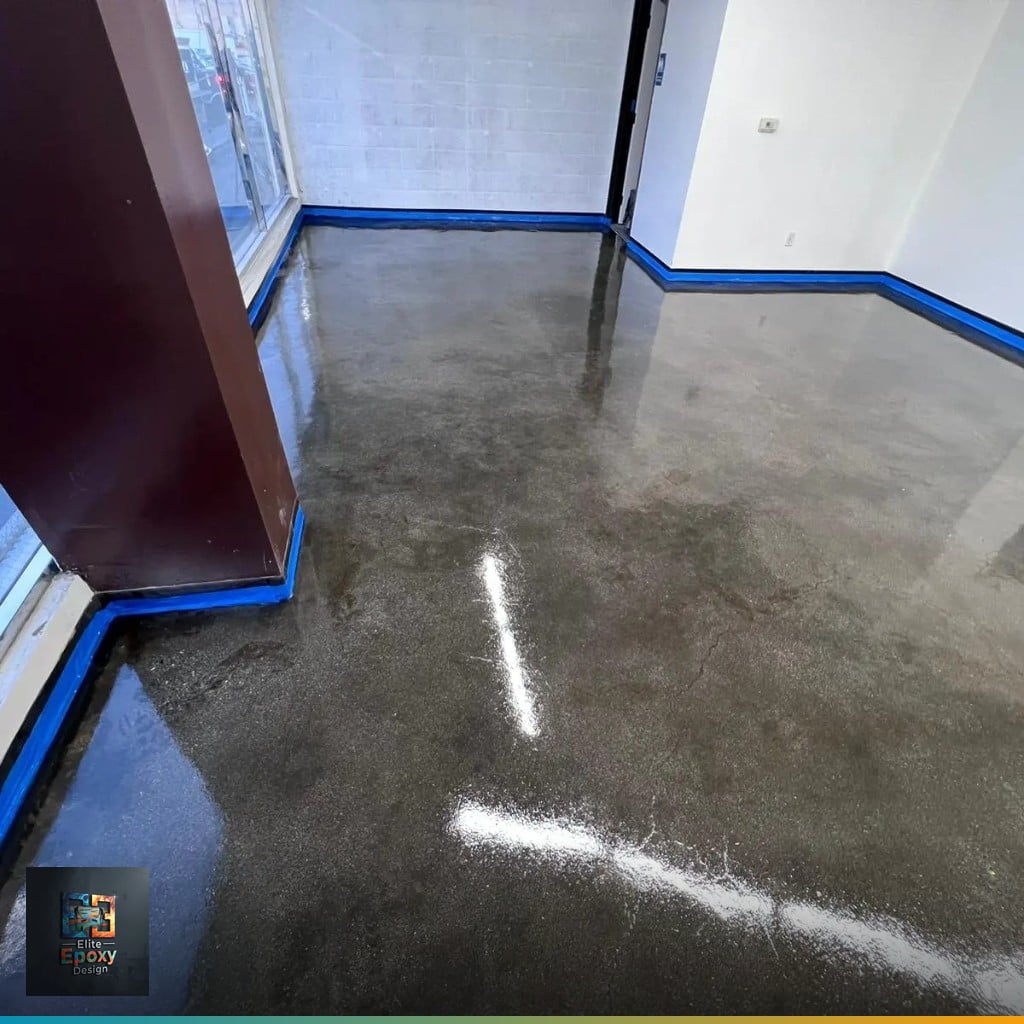 Copper Metallic Swirl — Metallic epoxy in Michigan