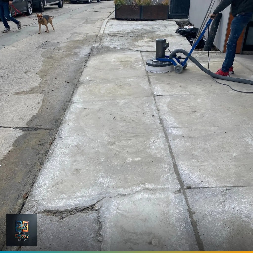 Prep grind on a dock slab
